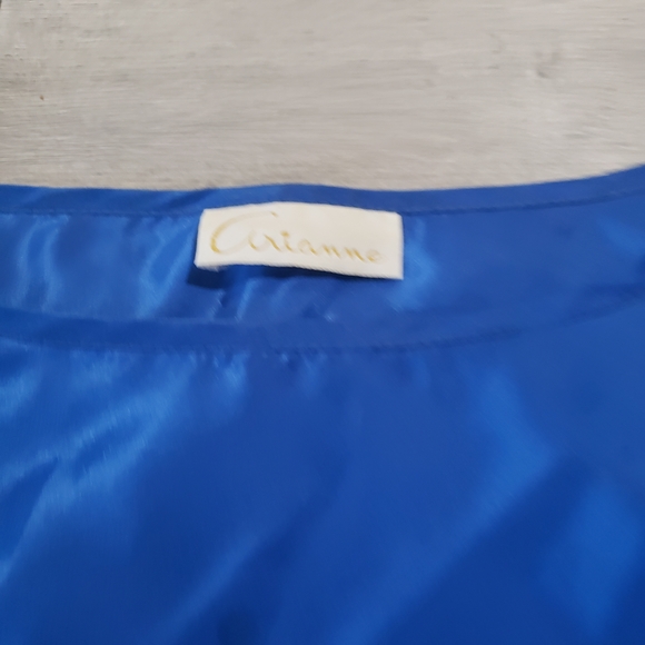 Arianne Glossy Sapphire Blue Blouse - Picture 3 of 4